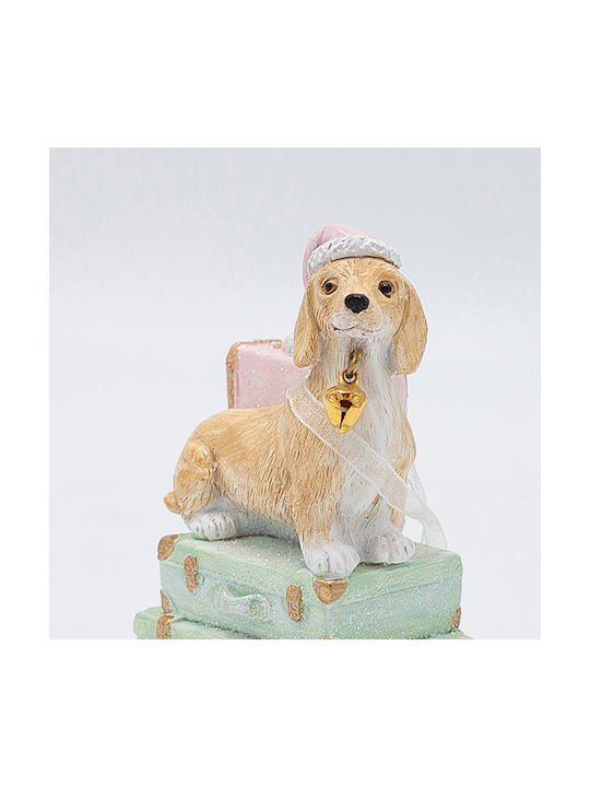 Hanging Ornament Dog Polyresin 6x10cm