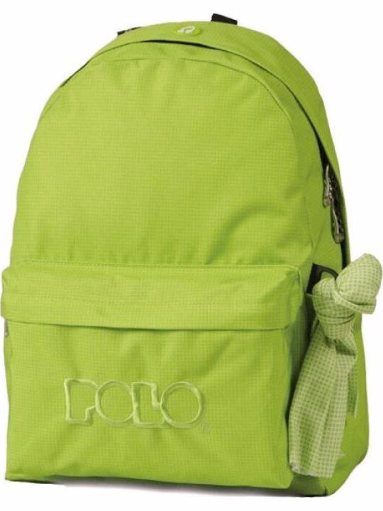 Polo Original Scarf School Backpack Junior High-High School With Water Bottle Holder Green 20 Litre 30 x 21 x 42cm