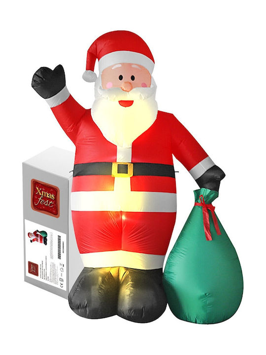 Outdoor Illuminated Santa Claus Electric Red