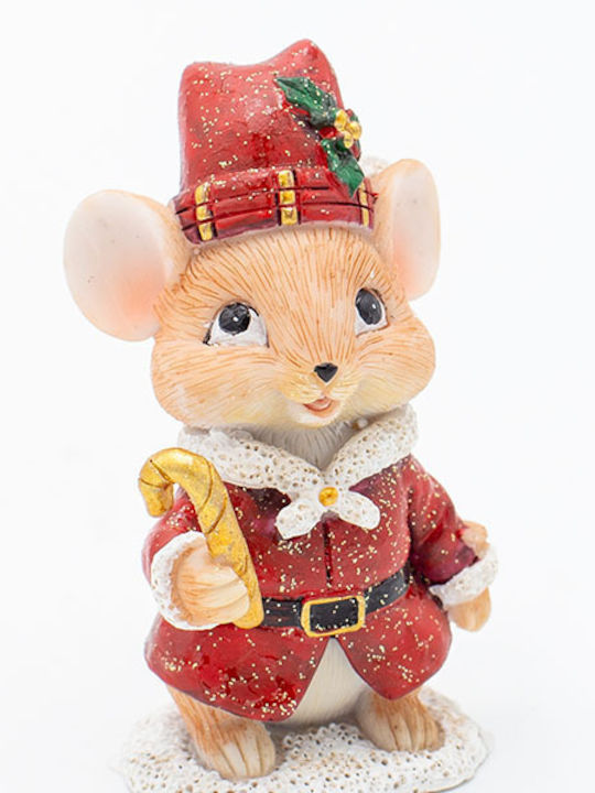 Eurolamp Christmas Plastic Figure Little mouse Red Height 8cm