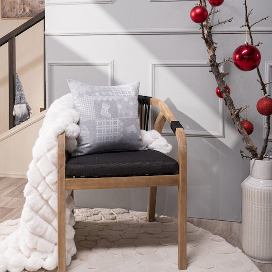 Teoran Christmas Decorative Square Pillowcase Gray 45x45cm