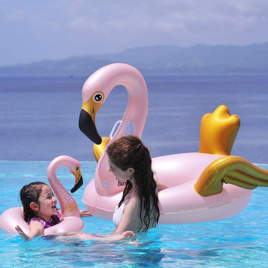 Jilong Φουσκωτή Σαμπρέλα Θαλάσσης Flamingo με Χειρολαβές Ροζ 115cm