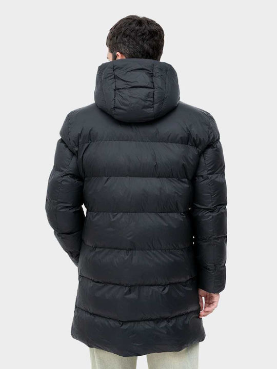 Mati2541 Μπουφάν Puffer Αδιάβροχο Black