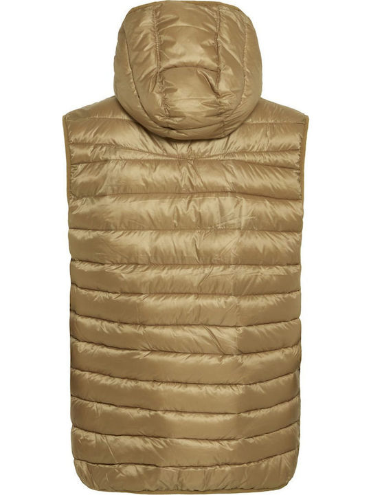 Ärmellos Jacke Beige/Gold