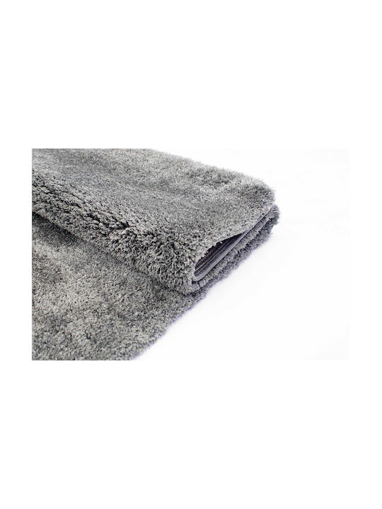 Balsan Veloute Cozy 1820 Shaggy Microfiber Bedroom Rugs Set Dark Grey P620636 3pcs