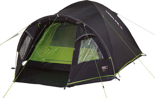 High Peak Talos 4 Winter Camping Tent Tunnel Gray with Double Cloth for 4 People Waterproof 4000mm 330x240x130cm
