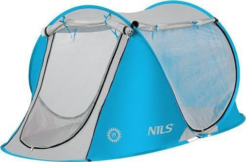 Nils NC3043 Camping Tent Pop Up Blue 3 Seasons for 2 People 220x120x95cm