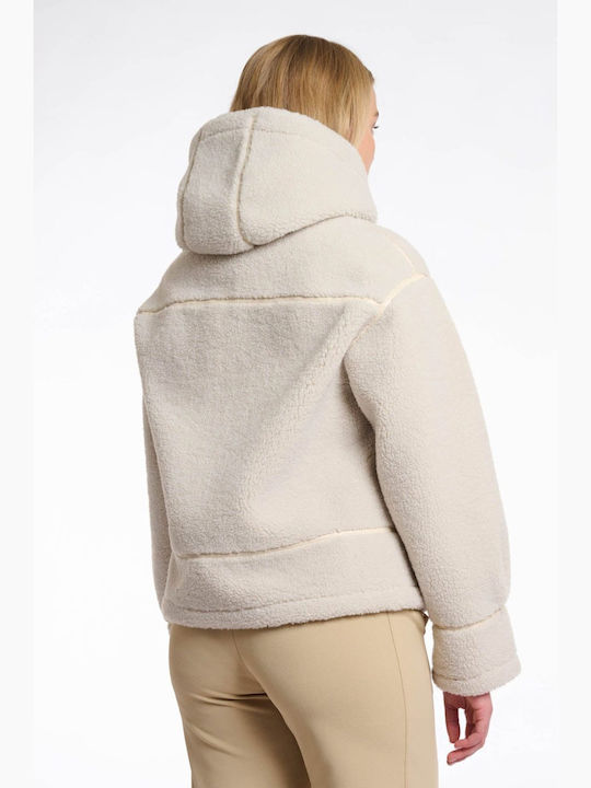 Women's Lifestyle Jacket for Winter Ecru