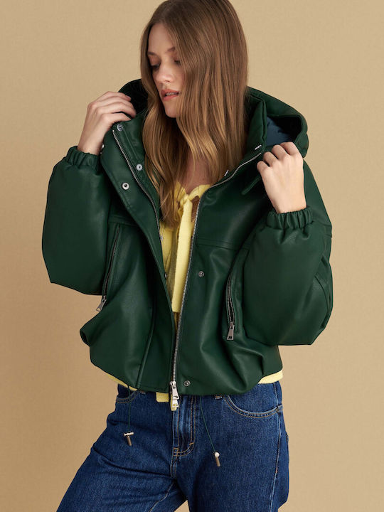 Damen Bikerjacke Green