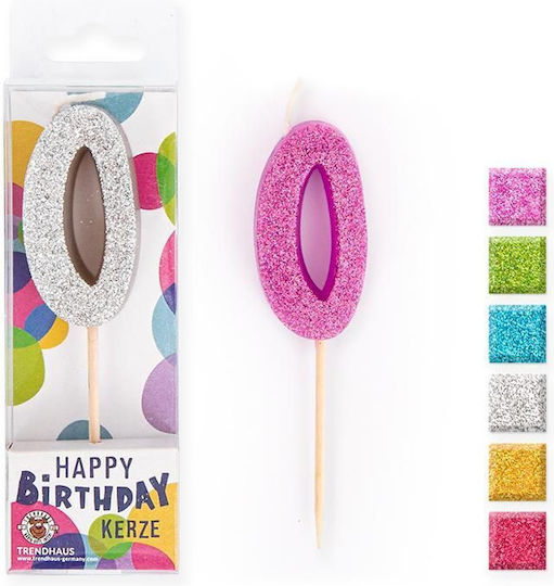 Candle Trend Glitter Mini No 0 8.8cm 957702 Random Color Selection