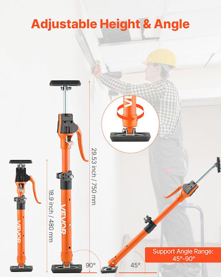 Vevor Adjustable Support Pole for Cabinets 48-75 cm Set 2 Pieces Zxkscg185295zo7g3001v0