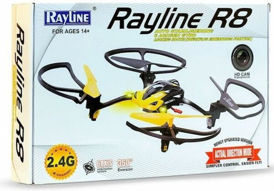 Rayline R8 Quadcopter WiFi Yellow Drohne mit Kamera