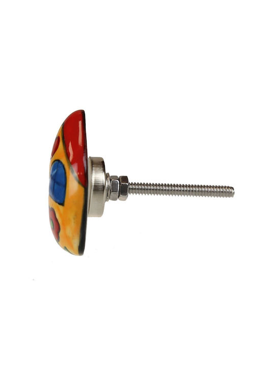 Buton Ceramică Casă 4x5cm Galben