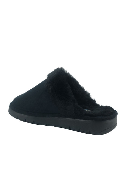 Fild Winter Damen Hausschuhe Schwarze
