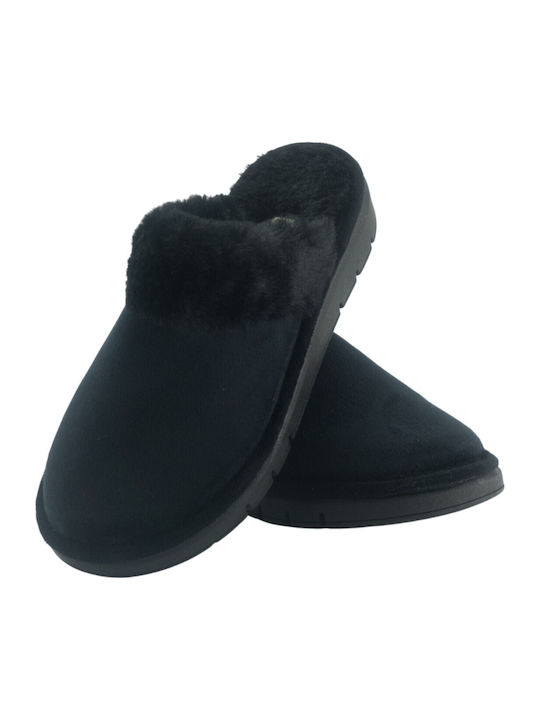 Fild Winter Damen Hausschuhe Schwarze