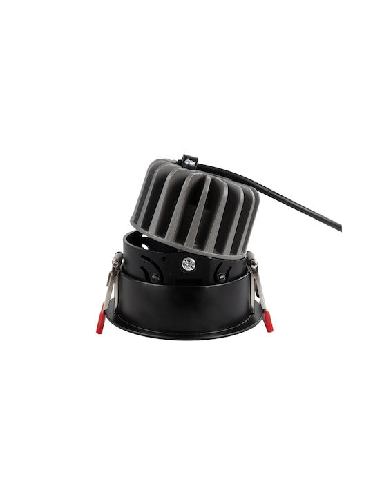 kelvo Kelvo Pinado Metallic Recessed Spot with Integrated LED and Warm White Light White 8.3x8.3cm. 1pcs