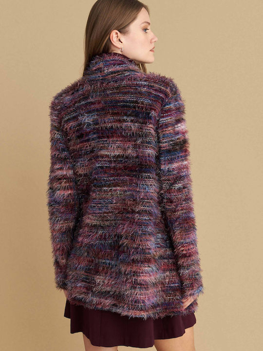 Cardigan Pentru Femei Tricotat Albastru