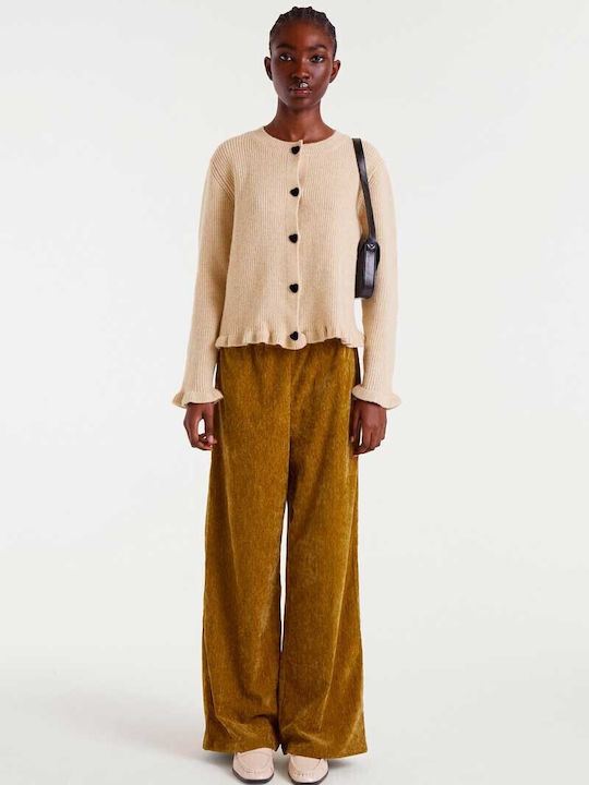 Γυναικεία Πλεκτή Ζακέτα Beige, Off White