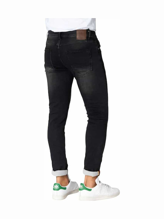 Herren Jeanshose mit Schlank Anwendung Schwarz