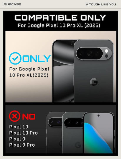 Supcase Unicorn Beetle Pro Back Cover Σιλικόνης 2mm Μαύρο (Google Pixel 10 Pro XL)