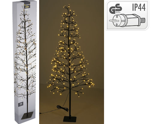 Christmas Decorative Illuminated Metal Tree Natural Appearance 150cm IP44 Electric Black