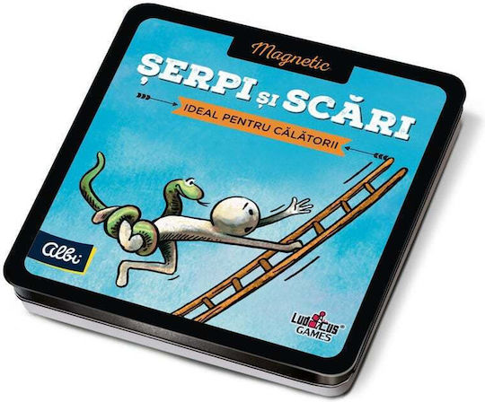 Joc de Societate Snakes and Ladders pentru 2-4 Jucători 3+ Ani Albi