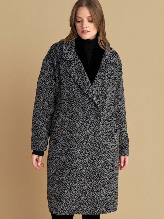 Women's Leopard Grey Grey Coat