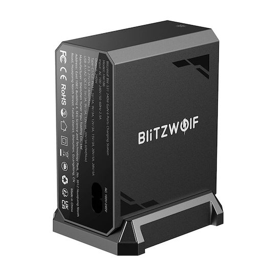 BlitzWolf Βάση Φόρτισης GaN με 2 Θύρες USB-A και 4 Θύρες USB-C 240W Power Delivery σε Μαύρο χρώμα (BW-S31)