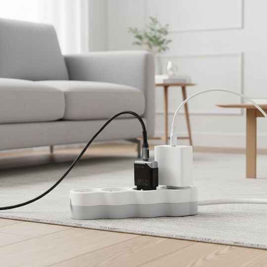 Forcell Charger Without Cable GaN with USB-C Port 25W Power Delivery / Quick Charge 4.0 Blacks (F-Energy Ultra Slim)