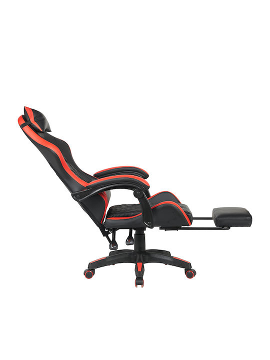Bakaji 02842865 Gaming Stuhl mit Fußstütze Rot