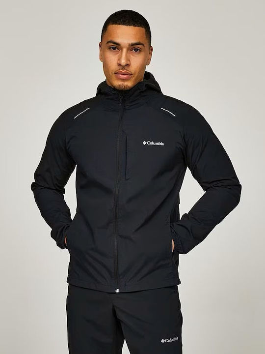 Men's Cardigan with Hood Black