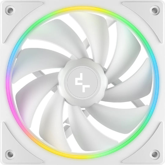 Deepcool FL12 SE WH 3IN1 Case Fan 120mm (1900rpm / 50.74cfm) with ARGB Lighting and 4-Pin PWM Connection 3pcs White