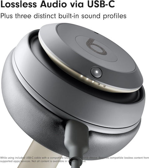 Beats Studio Pro Ασύρματα / Ενσύρματα Over Ear Ακουστικά με 40 ώρες Λειτουργίας και Quick Charge Sand Gray