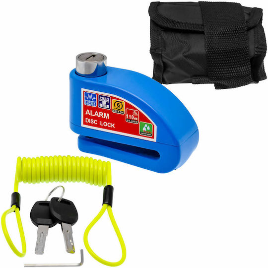 Factory Motorcycle Disc Brake Lock with Alarm in Blue