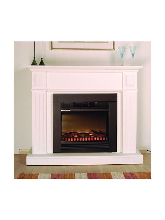 Bakaji Wall Mounted Electric Fireplace 1800W White