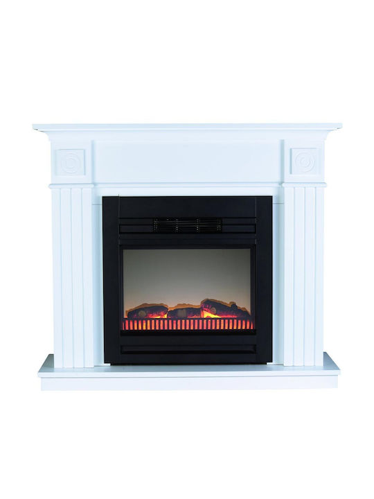 Bakaji Wall Mounted Electric Fireplace 1800W White