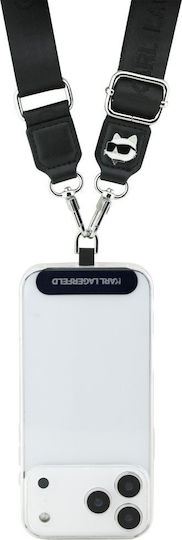 Karl Lagerfeld Universal Crossbody Strap Choupette Patch Black