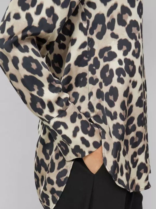 Women's Long Sleeve Shirt Leopard