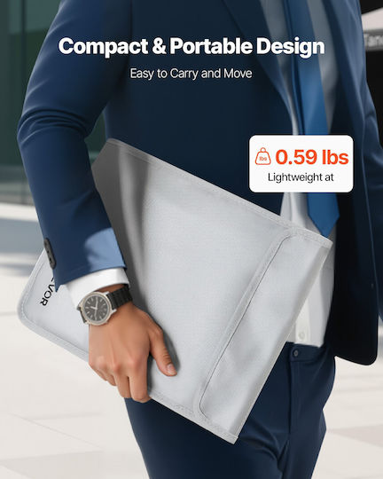 Vevor Fireproof & Waterproof Document Bag Dimensions 38 X 28.2 X 0.9 Cm Dsfhdcgkdcrqfiawt001v0