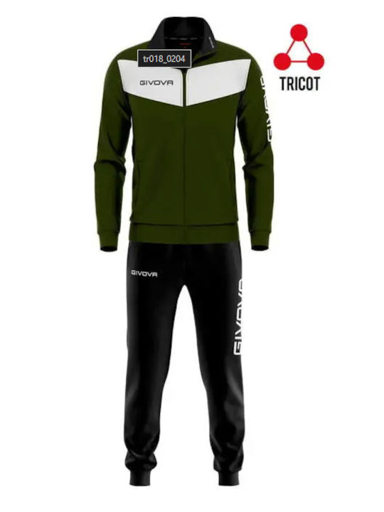 Tuta Visa Trainingsanzug Khaki-white-black
