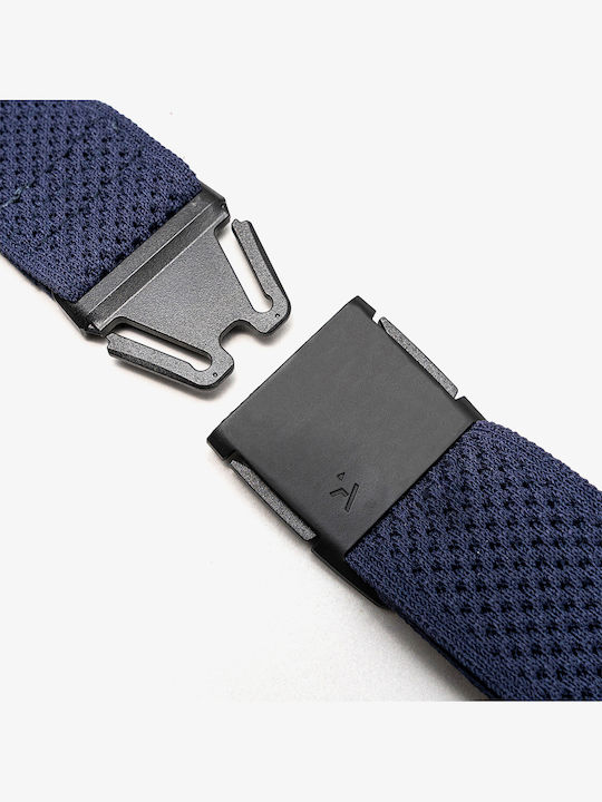 Elastic Men's Belt Knitted Webbing Belt Navy Blue