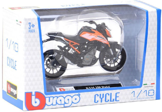 Bburago Motocicletă Ktm 250 Duke - Negru 1:18 Pentru 3+ Ani