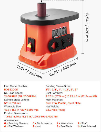 Vevor Electric Sander Belt ZZSGJTSZZ240VF3SV001V2