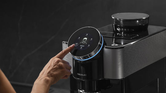 Cecotec Cremmaet Spin Automatische Espressomaschine 1450W Druck 19bar für Cappuccino mit Mahlwerk Gray