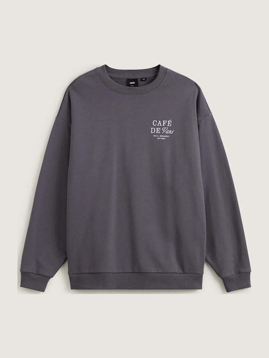 Long Women's Sweatshirt Hooded Asphalt Grey
