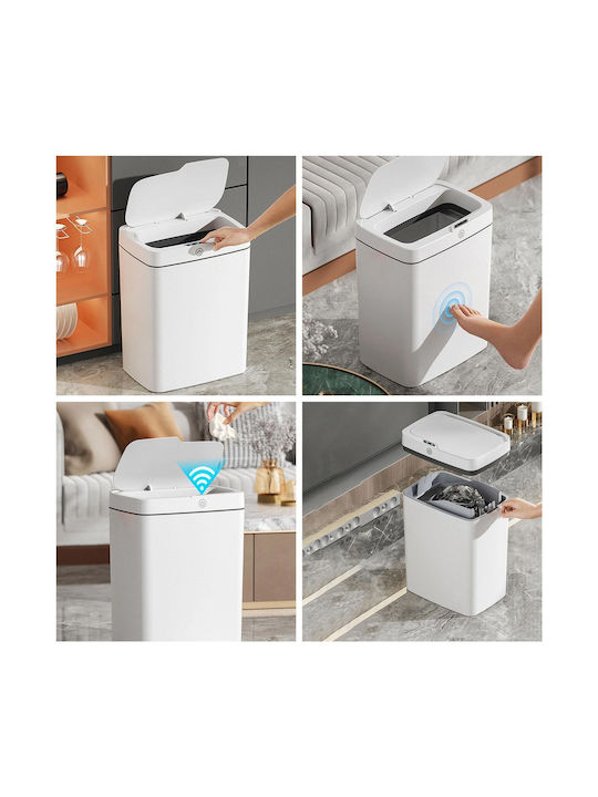 Home Use Кошче Отпадъци Пластмасов със Сензор Бял 11.5лт 1бр