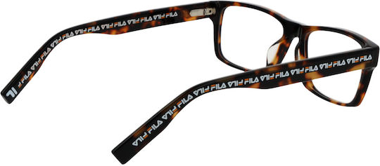 Fila Vfi307 0c10 Men's Eyeglass Frame Plastic Havana 55 Mm