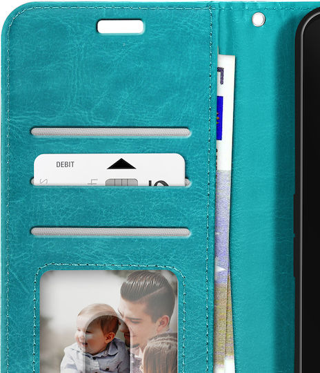 Mayaxess Brieftasche Hülle Nichts Phone 3 Handgelenkriemen Stand Funktion Türkis