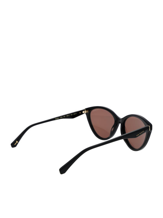 Ted Baker Feminini Ochelari de soare cu Negru Cadru și Maro Lentilă