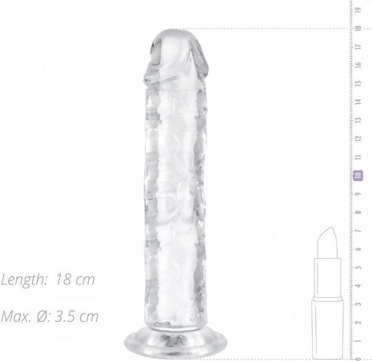 Easytoys Glass Dildo With Suction Cup Transparent